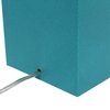 Lalia Home 21 Leather Base Modern Table Lamp with White Rectangular Fabric Shade, Teal LHT-3008-TL